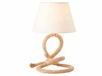 BRILLIANT Lampe, Sailor Tischleuchte natur/weiß, Seil/Textil, 1x A60, E27,