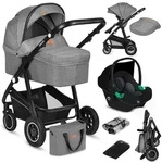 Lionelo Bianka 3in1 Kinderwagen, Autotransporter, Autositz, klappbar, Travel System