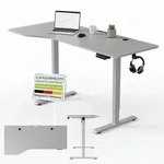 Juskys H&ouml;henverstellbarer Schreibtisch 160x75cm - Elektrisch stufenlos verstellbar