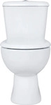 Stand-WC mit Keramik-Sp&uuml;lkasten und Softclose WC-Sitz Senkrecht Boden - Wei&szlig;