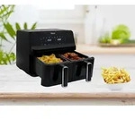 Tristar FR-9040, Hei&szlig;luftfritteuse, 8 l, 200 &deg;C, 6 Person(en), Doppel, Schwarz -