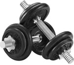 SONGMICS Hanteln, Hantelset aus Gusseisen, 2 x 10 kg, verstellbar, f&uuml;r M&auml;nner und