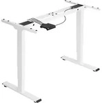 tectake&reg; H&ouml;henverstellbarer Schreibtisch Twain 110 - 168 x 60 x 60 - 125 cm - Wei&szlig;
