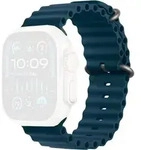 Apple Ocean Band Apple Watch 44mm / 45mm / 46mm / 49mm Blue / Titanium - Blau