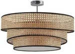 Lucande Deckenleuchte Elowen, &Oslash; 56 cm, Rattan, Bambus - Hellbraun