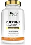 NaroVital Curcuma Ingwer Plus | 90 Kapseln | mit Piperin aus Schwarzer Pfeffer,