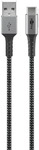 USB-C auf USB-A Textilkabel mit Metallsteckern (spacegrau/silber), 1 m -...