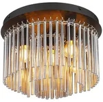 Globo Lighting Deckenleuchte Metall schwarz matt, 5x E14 - Schwarz