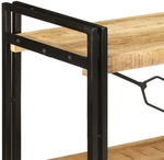 vidaXL B&uuml;cherregal 3 F&auml;cher 140x30x80 cm Mango Massivholz - Braun