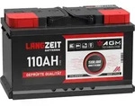 LANGZEIT AGM Batterie 110Ah 12V Solarbatterie Wohnmobil Batterie Bootsbatterie Mover