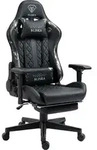 Chair Racing Chefsessel mit Fu&szlig;st&uuml;tze und ergonomsichen 4D-Armlehnen, ergonomischer