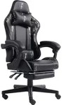 Schreibtischstuhl B&uuml;rostuhl Gamingstuhl Racing Chair Chefsessel - Grau