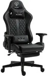 Chair Racing Chefsessel mit Fu&szlig;st&uuml;tze und ergonomsichen 4D-Armlehnen, ergonomischer