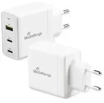 MEDIARANGE Ladegert Steckdose USB-A/2x USB-C - Wei&szlig;