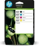 HP 937 4er-Pack CMYK Original Druckerpatrone, Standardertrag, Schwarz, Cyan, Magenta,