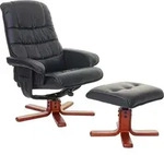 Relaxsessel HWC-E30, Fernsehsessel Liegesessel TV-Sessel mit Hocker, -...