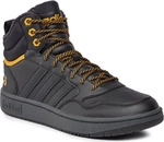 adidas Hoops 3.0 Mid Winterized Classic Fur Lining Core Black Preloved Yellow -...