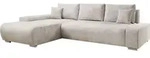 Juskys Sofa Iseo Links - L Form, Schlaffunktion, Stoff, modern & bequem - Couch...
