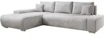 Juskys Sofa Iseo Links - L Form, Schlaffunktion, Stoff, modern & bequem - Couch