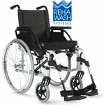 Rollstuhl Breezy Basix 2, Steckachse, TrBr, brillantsilber>>>>SB 40,5 cm