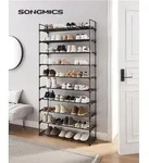 SONGMICS 10 Ebenen Schuhregal, Schuhschrank, Schuhaufbewahrung, f&uuml;r bis zu 50...