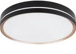 Globo Lighting Deckenleuchte Metall schwarz, Metall bronzefarben, Kunststoff opal,