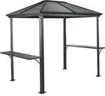 Sojag Ventura 58 Aluminium Grillpavillon mit Seitenablagen 2x3 m - Grau