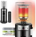 Juskys Outdoor Heizstrahler Cuna mit 11 kW Gas-Brenner - Heizpilz Terrassenheizer mit
