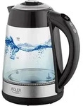Adler AD 1285, 1,7 l, 2200 W, Schwarz, Stahl, Transparent, Glas, Stahl,...