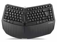 Perixx PERIBOARD 413 DE B, ergonomische Mini Tastatur, schwarz
