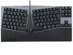 Perixx PERIBOARD-335 BL DE USB Keyboard German, QWERTZ Black Backlit, Ergonomic -