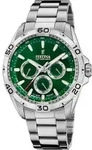 Festina F20623/3 Uhr Herrenuhr Edelstahl Datum silber - Gr&uuml;n
