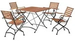 Merxx Gartenm&ouml;bel Set Schlossgarten 5tlg., 4 Klappsessel, Klapptisch 90 x 90...
