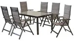 Merxx Gartenm&ouml;belset Trivero 7tlg., 6 Klappsessel, 1 Tisch 150 x 90 cm -