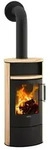 Justus Island 5 2.0 Kaminofen Stahl Schwarz / Sandstein - Beige