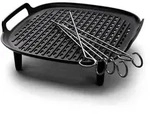 Philips Airfryer Grillkit XXL, 6 Spie&szlig;e, Antihaftbeschichtung (HD9959/00) - Schwarz