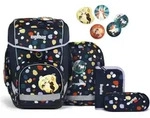 ergobag Schulranzen Cubo Schoolbag Set 5-teilig B&auml;rnsteinh&ouml;hle dunkelblau -