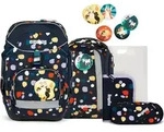 ergobag Schulranzen Pack-Set 6-teilig B&auml;rnsteinh&ouml;hle dunkelblau - Dunkelblau