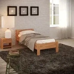 Krok Wood Seniorenbett SiSi aus Massivholz in Buche 120 x 200 cm - Naturbelassen