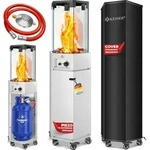 KESSER&reg; Gasheizstrahler 4/8 kW Gas Piezoz&uuml;ndung Heizung + Gasdruckregler + Cover,