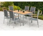 Merxx Gartenm&ouml;belset "Siena" 7tlg. - Aluminiumgestell mit Textilbespannung...