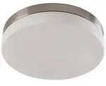 Lindby Bad-Deckenlampe Amilia, &Oslash; 30 cm, E27, nickel, Glas - Wei&szlig;