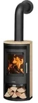 Justus Baltrum 5 D 2.0 Kaminofen Stahl Schwarz / Sandstein - Beige