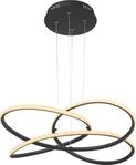 Globo Lighting H&auml;ngeleuchte Metall schwarz matt, Kunststoff opal, wei&szlig;, Kabel PVC