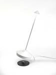 Zafferano Pina Tischlampe - Aufladbare LED Au&szlig;enlampe - 29 cm - Wei&szlig; - Wei&szlig;