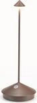 Zafferano Pina Tischlampe - Aufladbare LED Au&szlig;enlampe - 29 cm - Braun