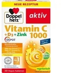 Doppelherz Vitamin C 1000 + D3 + Zink Depot, 30 St. Tabletten
