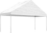 vidaXL Pavillon mit Dach Wei&szlig; 17,84x5,88x3,75 m Polyethylen