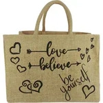 Domelo Einkaufskorb, Jute Tasche, Shopper Korbtasche, vegan Shopping Bag,