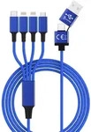 smrter Hydra ELITE 6in1 Nylon-Ladekabel Typ Lightning, blue retail - Blau